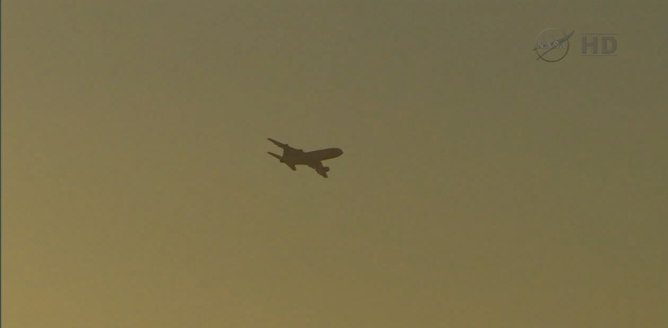 NASA IRIS Sun Telescope Launch Plane Returns