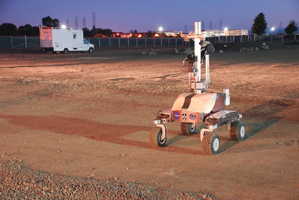 K10 rover at dawn in the Ames Research Center’s Specially Built