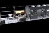 This image depicts the interior of a Mars One habitat as envisioned by its designers.