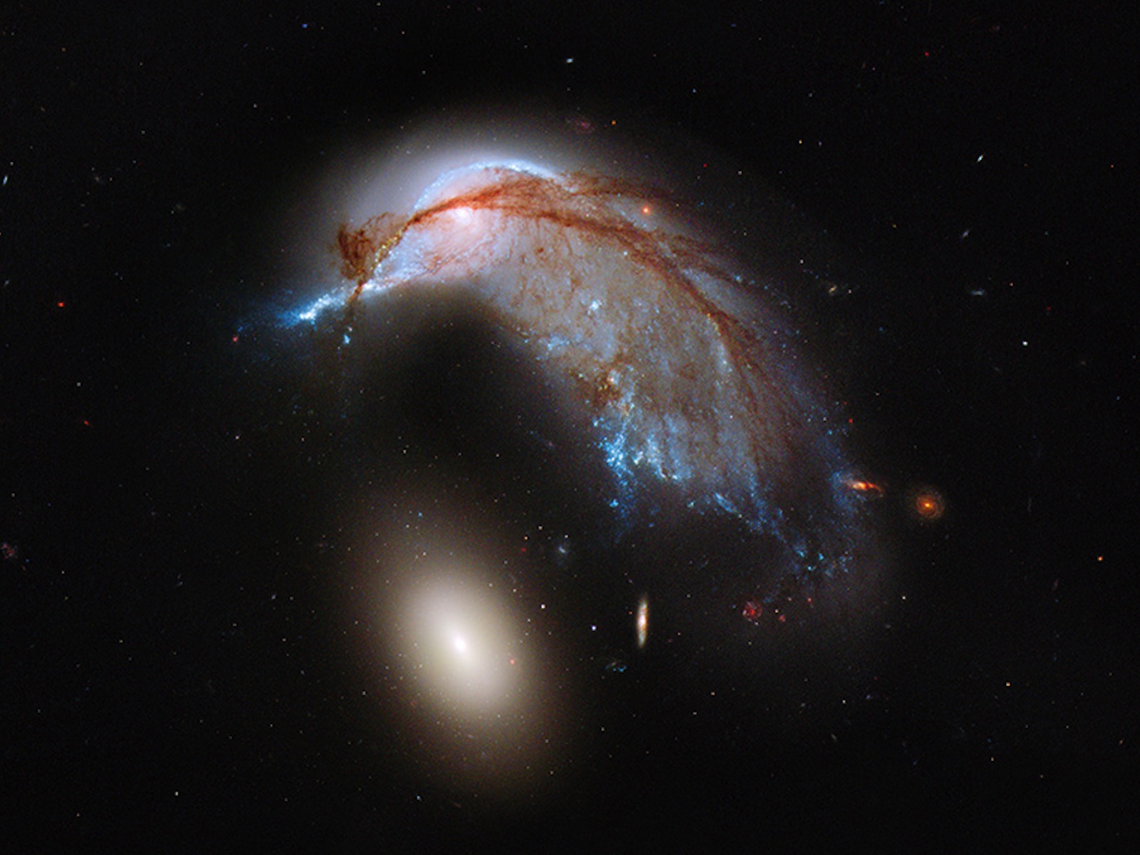 Arp 142 galaxy duo space wallpaper