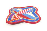 International Space Station astronaut Ed Lu's Expedition 7 patch launched on a Russian cargo freighter in 2003 and returned to Earth on space shuttle Discovery in 2005.
