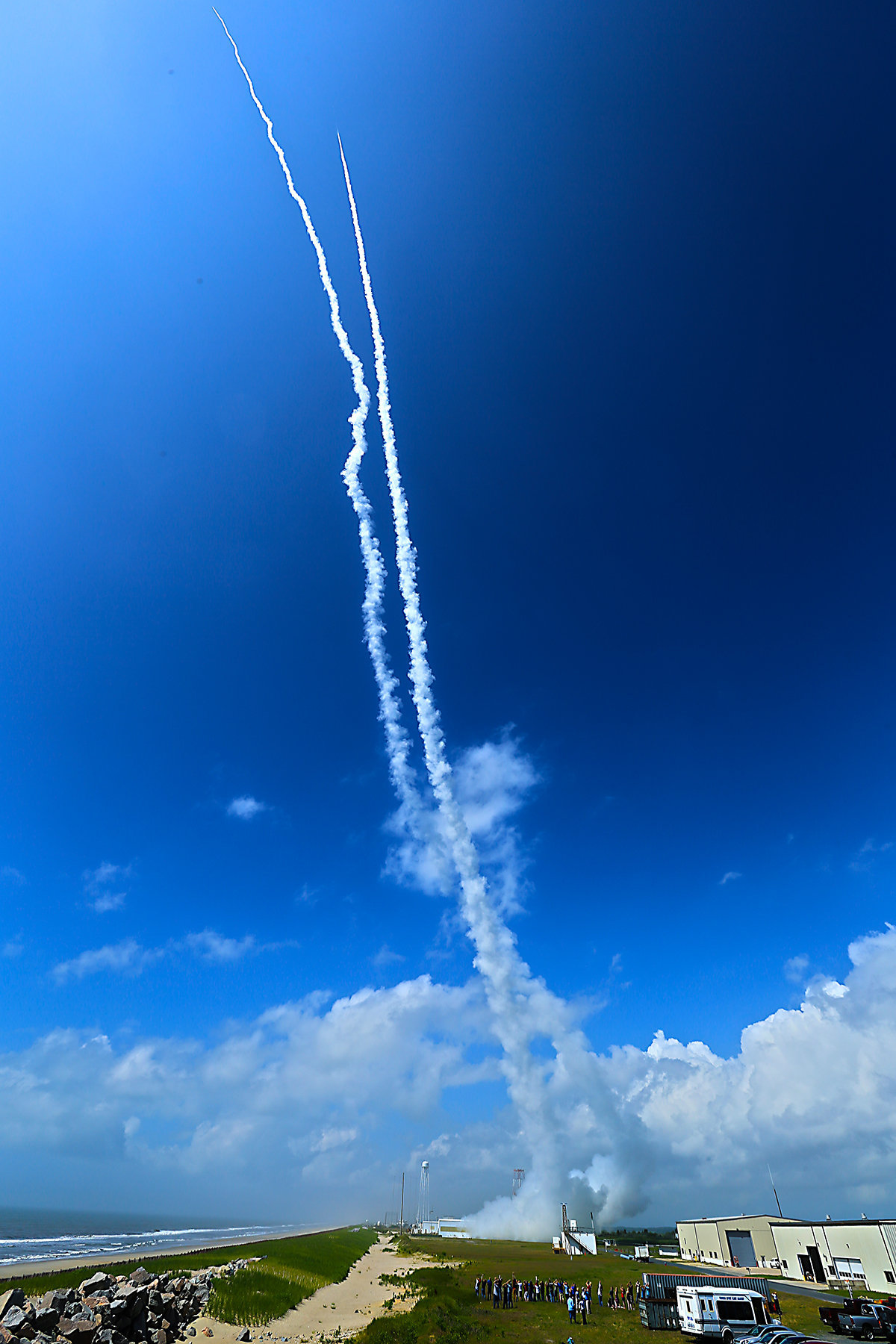 Contrails Over Wallops