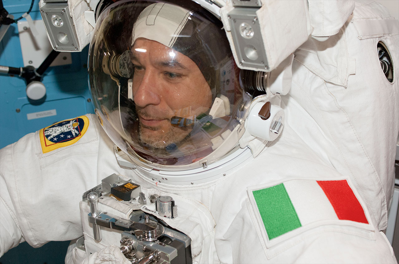 Astronaut Luca Parmitano in Spacesuit