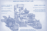 A sketch of the design for NASA's 2020 Mars rover, which will be based heavily on the agency's Curiosity rover. Agency officials will announce the 2020 rover's science instruments on July 31, 2014.