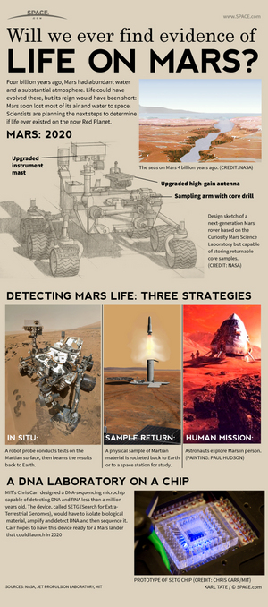 NASA's next step could be to send an upgraded rover to take soil samples and test them for ancient life.