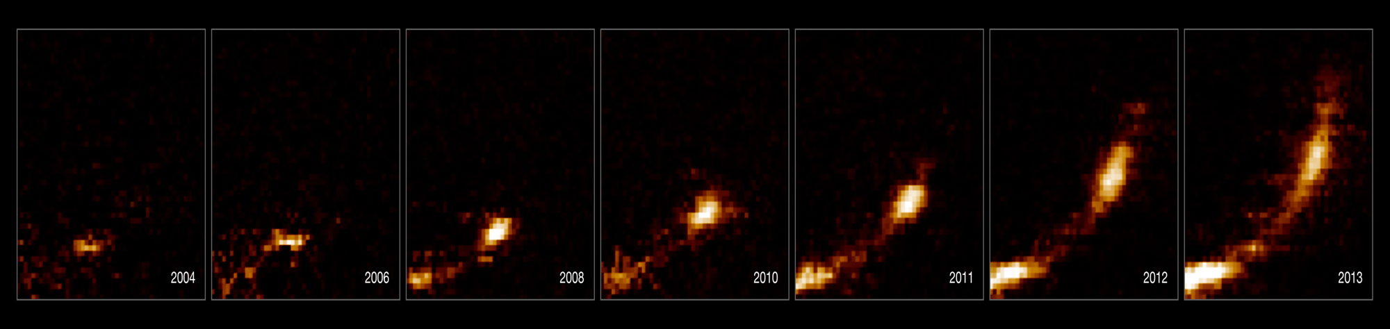 Gas Cloud Ripped Apart by Black Hole — Images