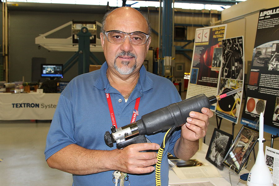 Engineer with Avcoat Gun
