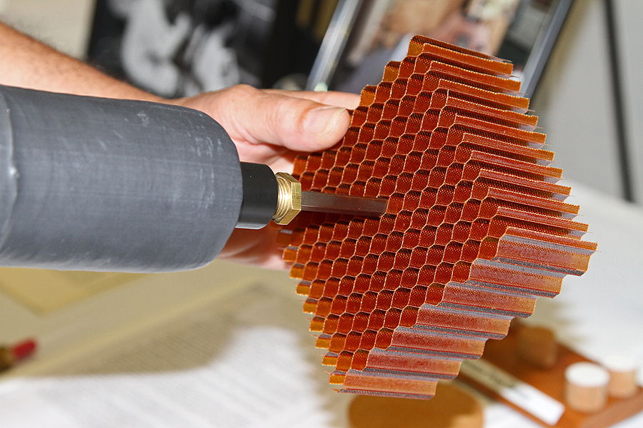 Close-Up of Orion Heat Shield’s Honeycomb