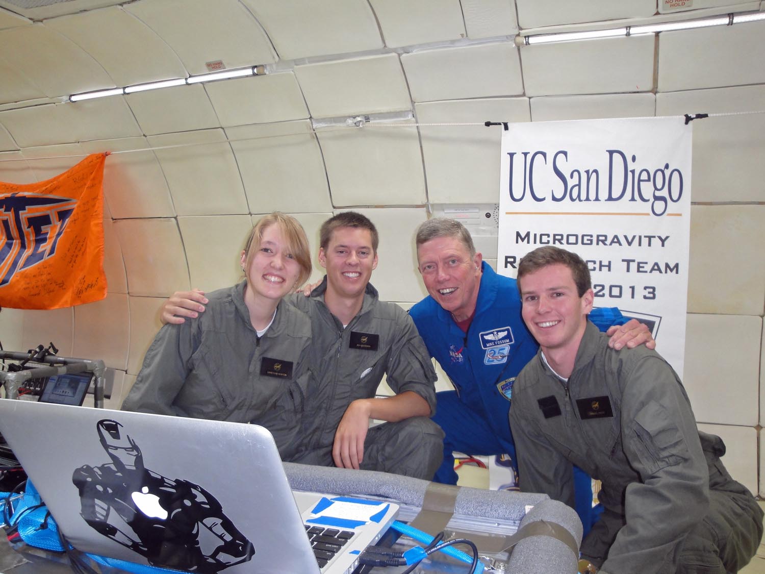 UCSD Microgravity Team and Mike Fossum