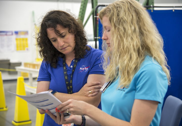 Astronaut Serena Aunon and Andrea Gilkey