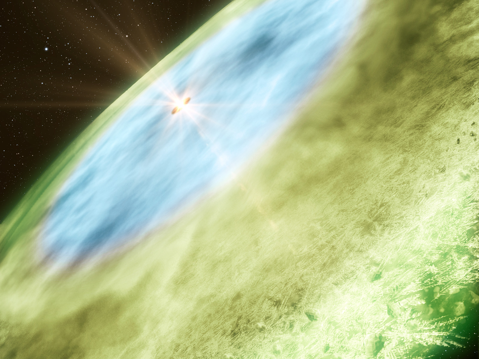 Snow Line in TW Hydrae space wallpaper