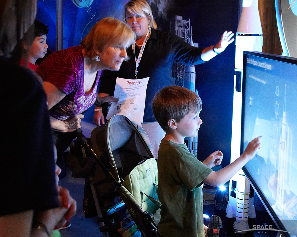 Children at the Intrepid Museum's SpaceFest