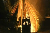 A Russian rocket blasts off from Kazakhstan's Baikonur Cosmodrome on July 27, 2013, carrying a robotic cargo ship to deliver supplies to the International Space Station.