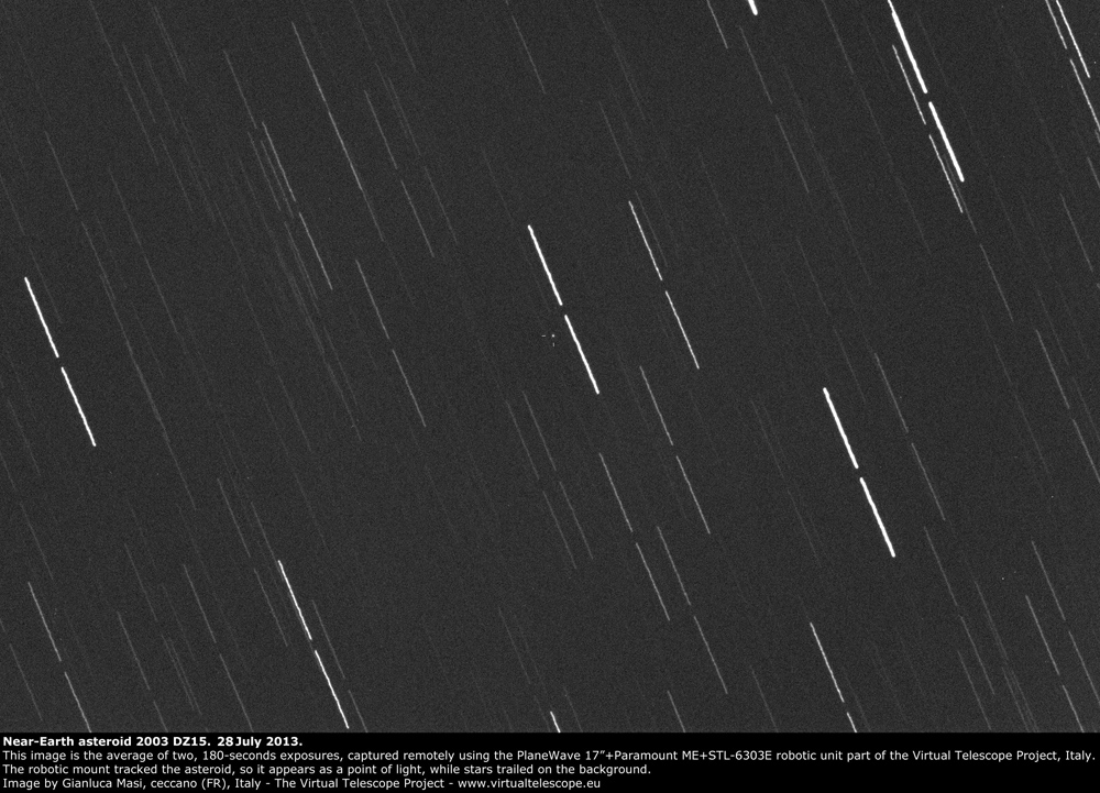 Photo of Asteroid 2003 DZ15