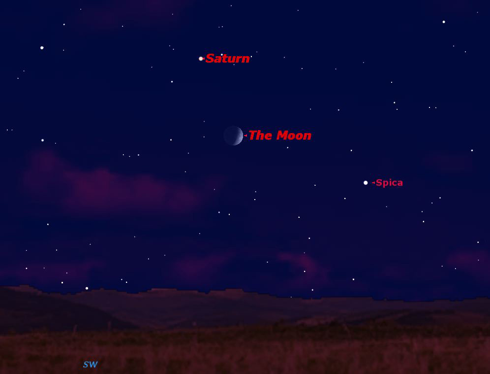 Saturn and the Moon, August 2013