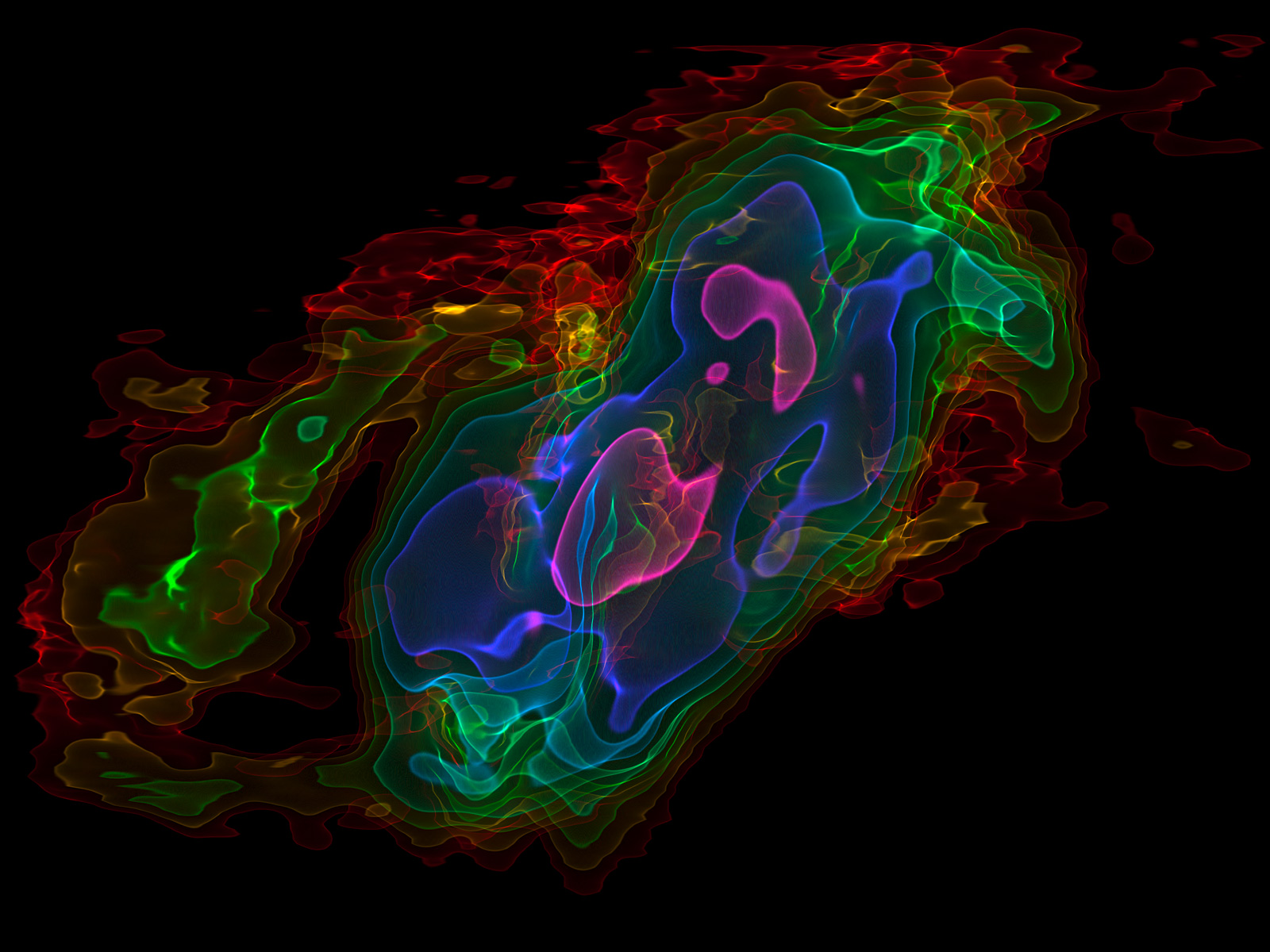 ALMA 3D Visualization of NGC 253 wallpaper