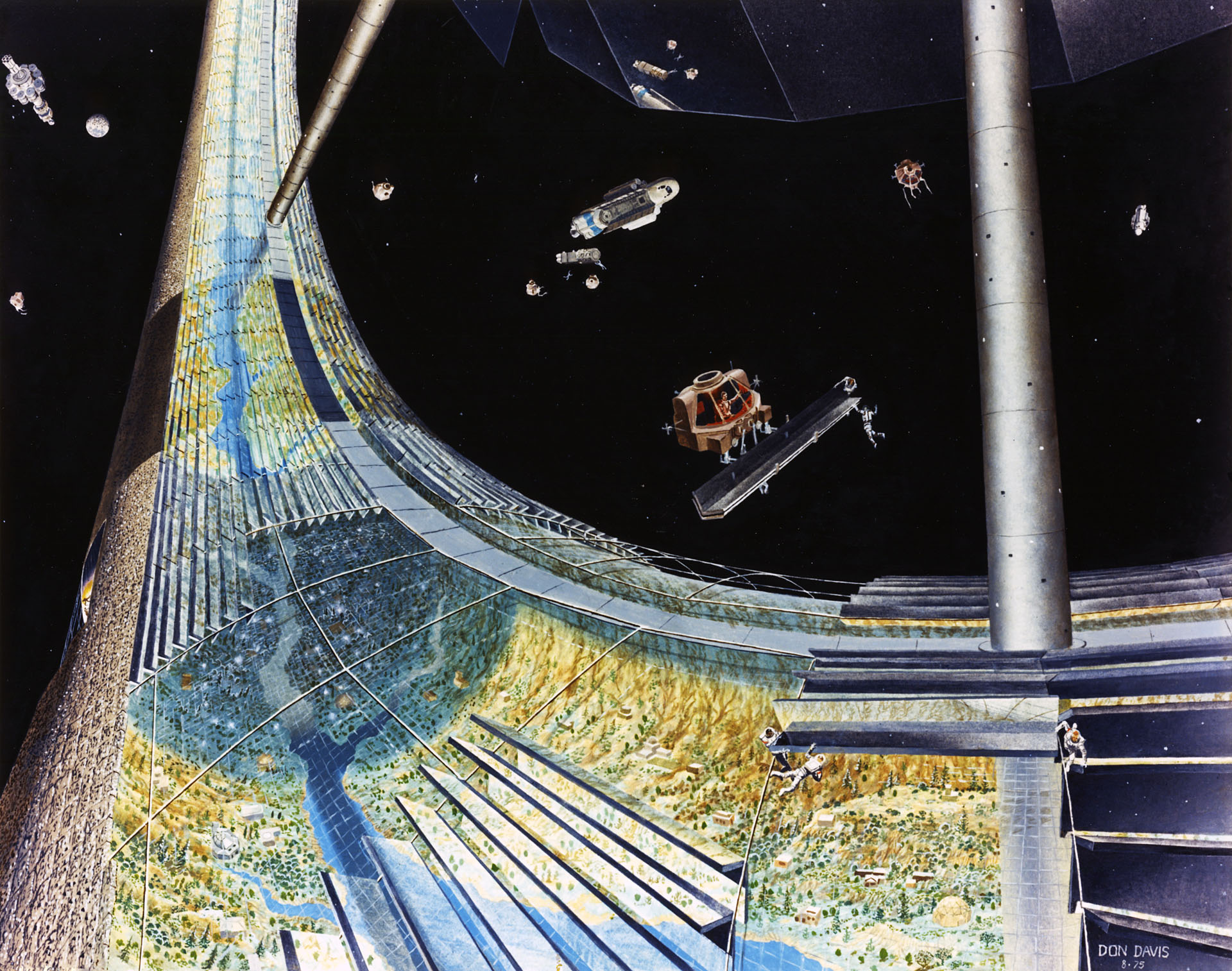 Space Colony Concepts: NASA's 1970s Vision for Giant Space Stations (Gallery)