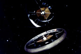 A model of the Torus Colony, which was one of the three space colony summer studies conducted at NASA Ames in the 1970s.