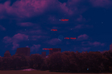This sky map shows the locations of Jupiter, Mars, Mercury and the moon just before dawn on Aug. 4, 2013 as seen from mid-northern latitudes.
