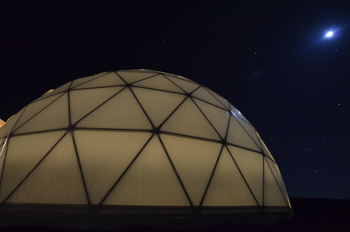 HI-SEAS Habitat at Night