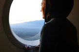Viewing "Mars" through the porthole.