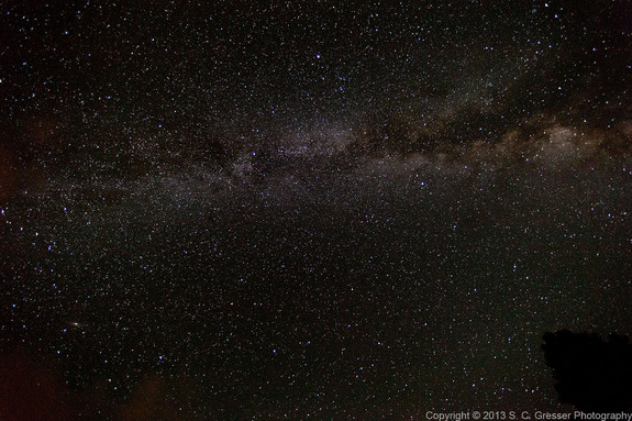 Stephen Gresser took this image of the night sky during the Perseid Meteor shower from a location next to the Anderson Mesa Station of the Lowell Observatory in Flagstaff, Ariz., on Aug. 9, 2013.