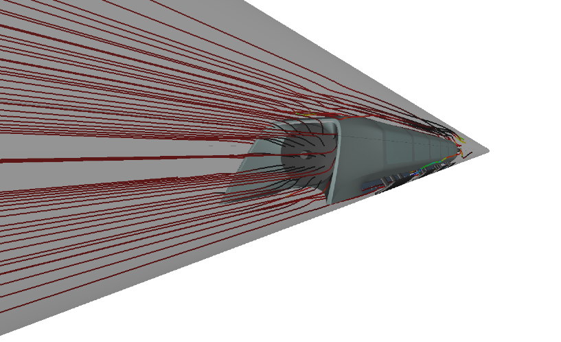 Streamlines for Capsule Inside Hyperloop