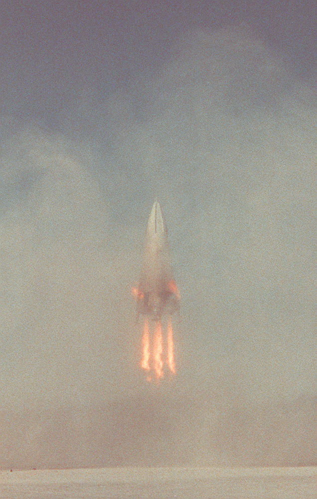 First Test Flight of the Delta Clipper-Experimental Advanced (DC-XA)
