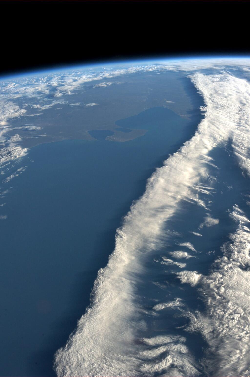 Nyberg: Ribbon of Clouds Over Coast of Argentina