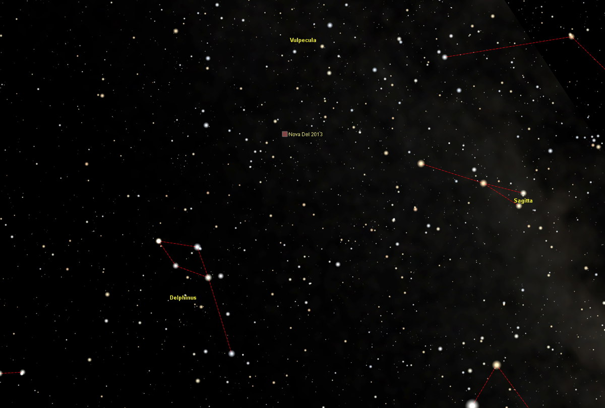 Nova Delphini 2013: Deeper Star Chart