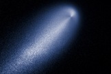 This stunning space wallpaper is a NASA Hubble Space Telescope image of Comet C/2012 S1 (ISON) when the comet was slightly closer than Jupiter's orbit at a distance of 386 million miles (621 million km) from the sun.