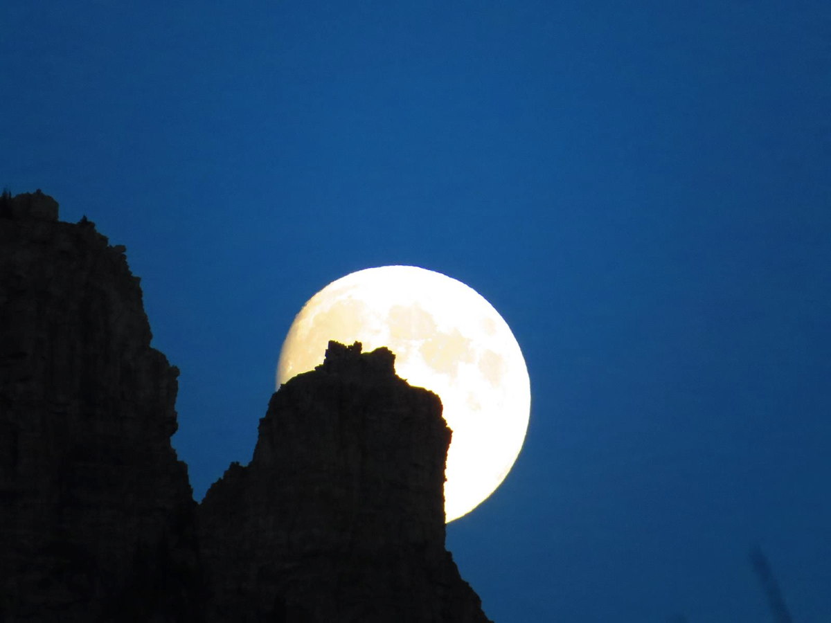 Moonrise Over Vimy Mountain, Alberta, Canada