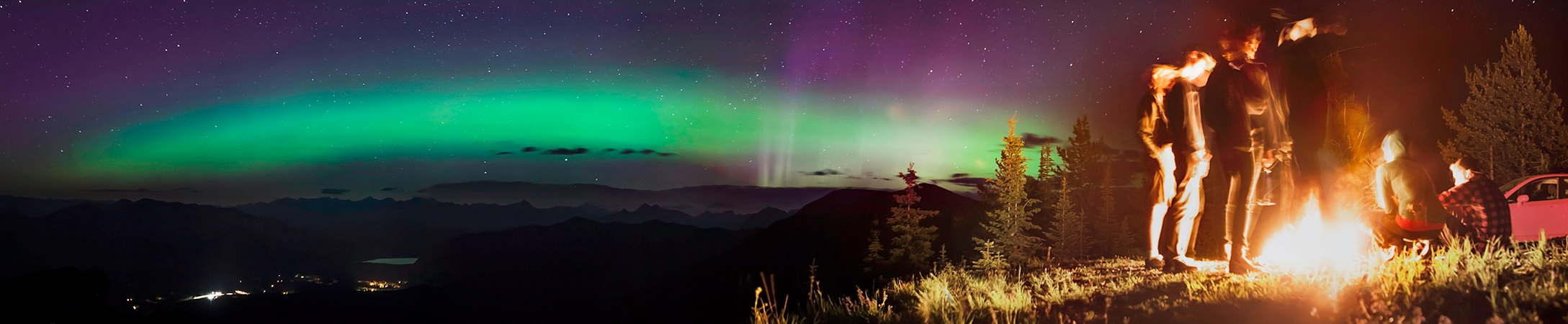 Aurora Over Desert Mountain, Montana