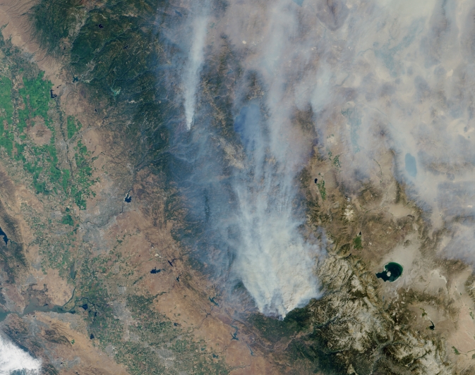 NASA Satellites Track California's Rim Wildfire from Space