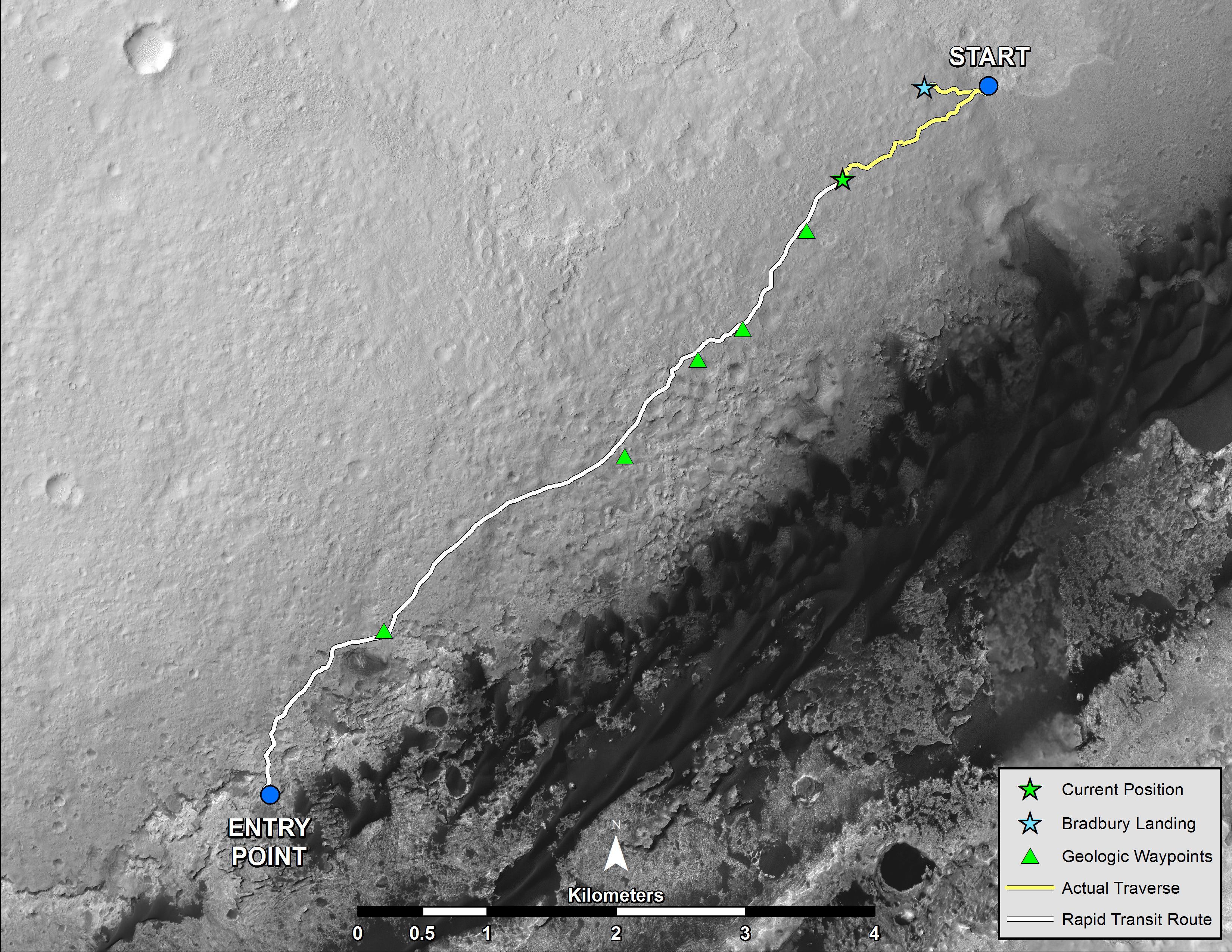 Curiosity Rover's Road to Mount Sharp