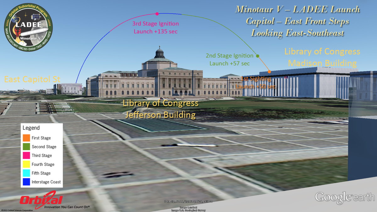 Potential View of LADEE Launch from US Capitol Building