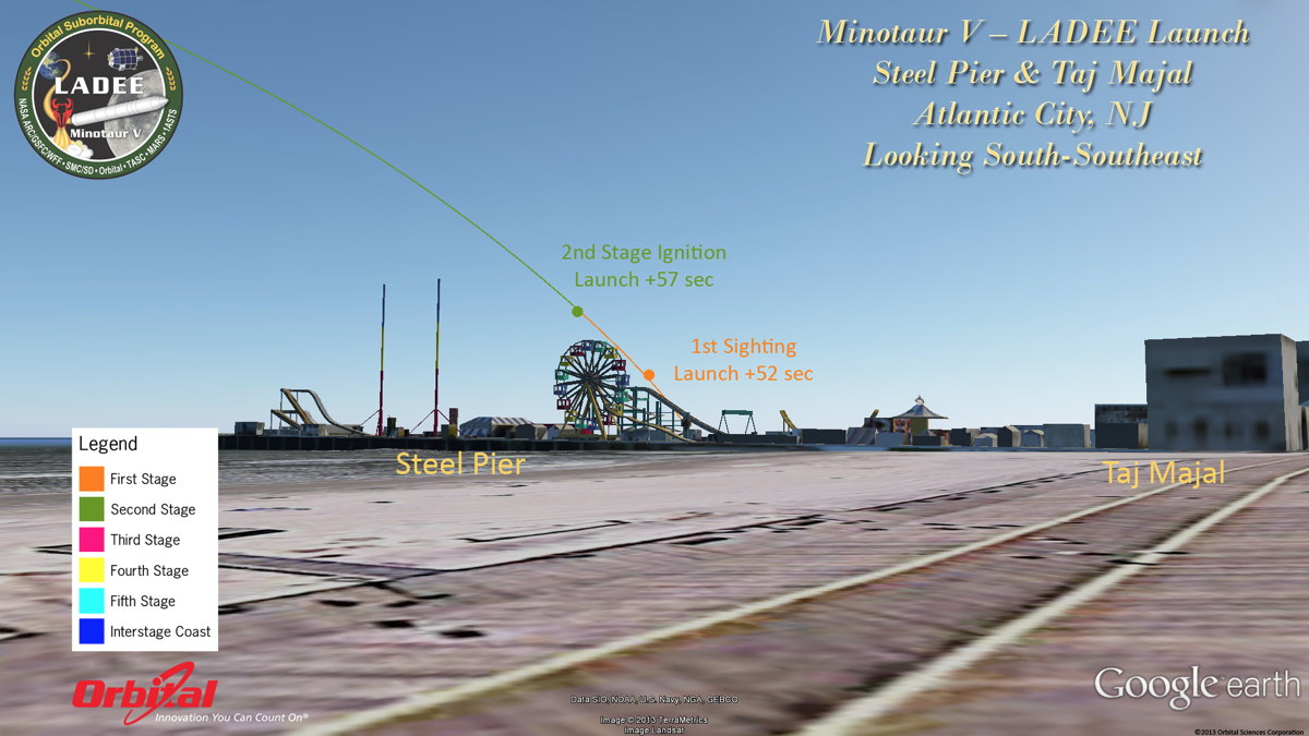 Potential View of LADEE Launch from Atlantic City