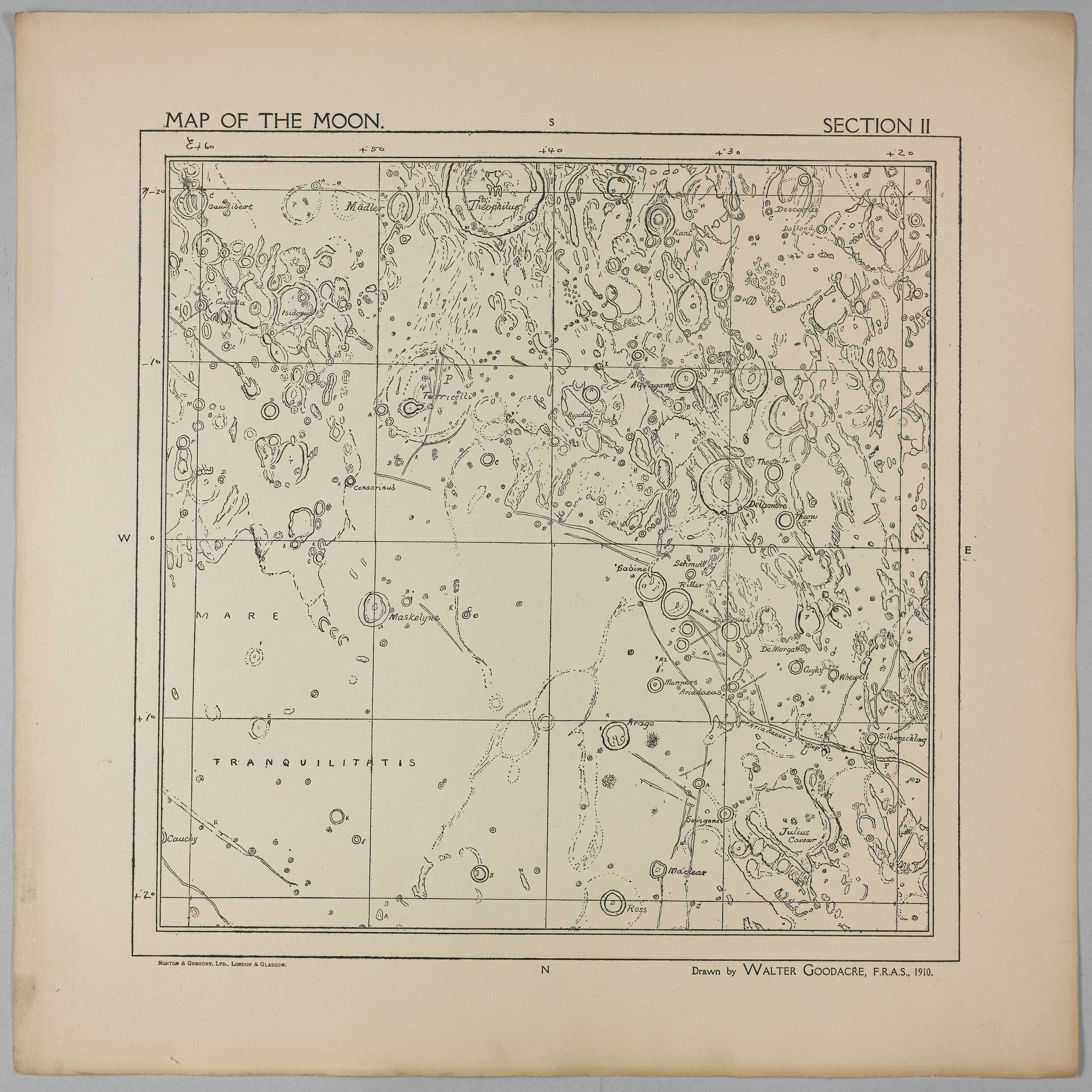 Goodacre’s 1910 Map of the Moon: Section 2
