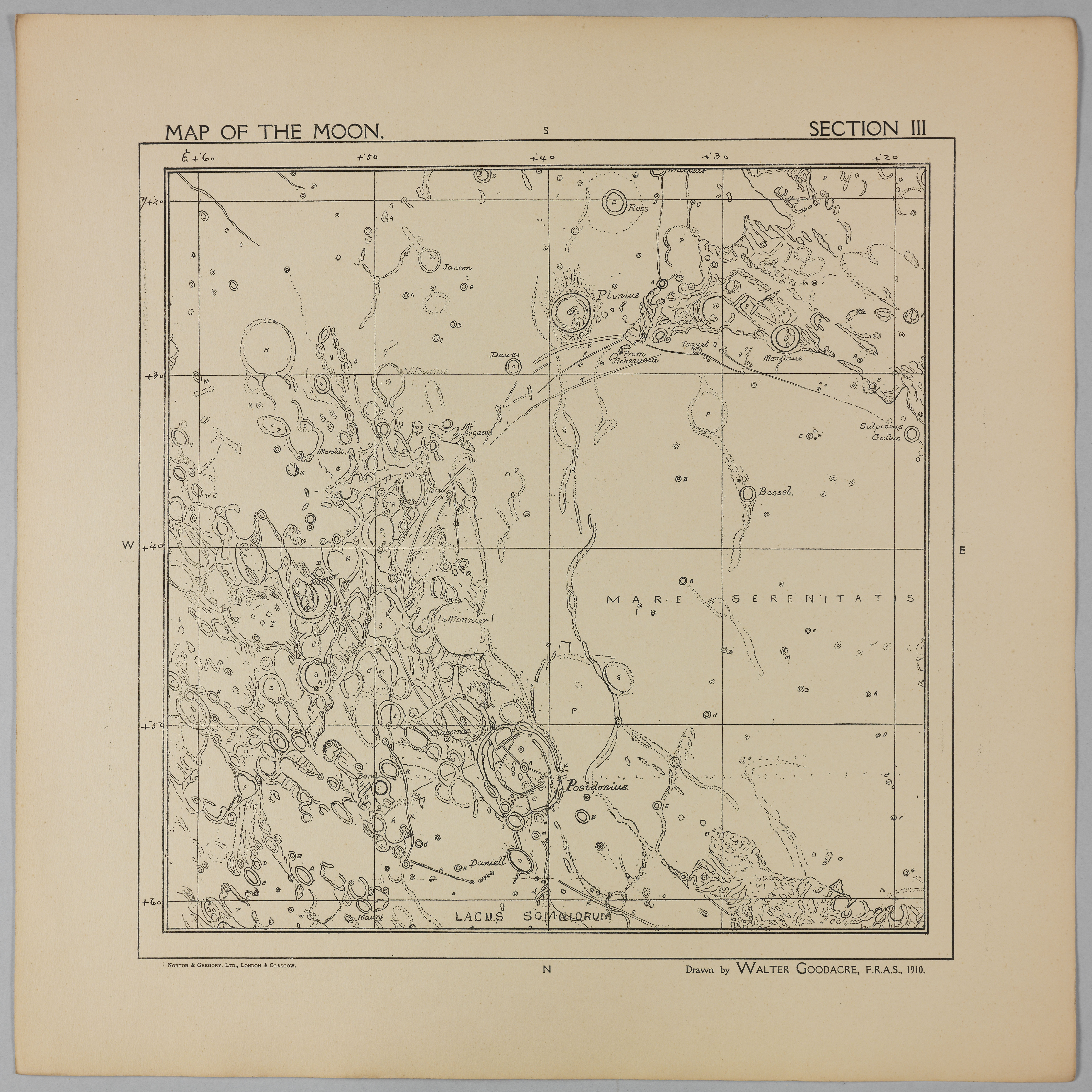 Goodacre’s 1910 Map of the Moon: Section 3