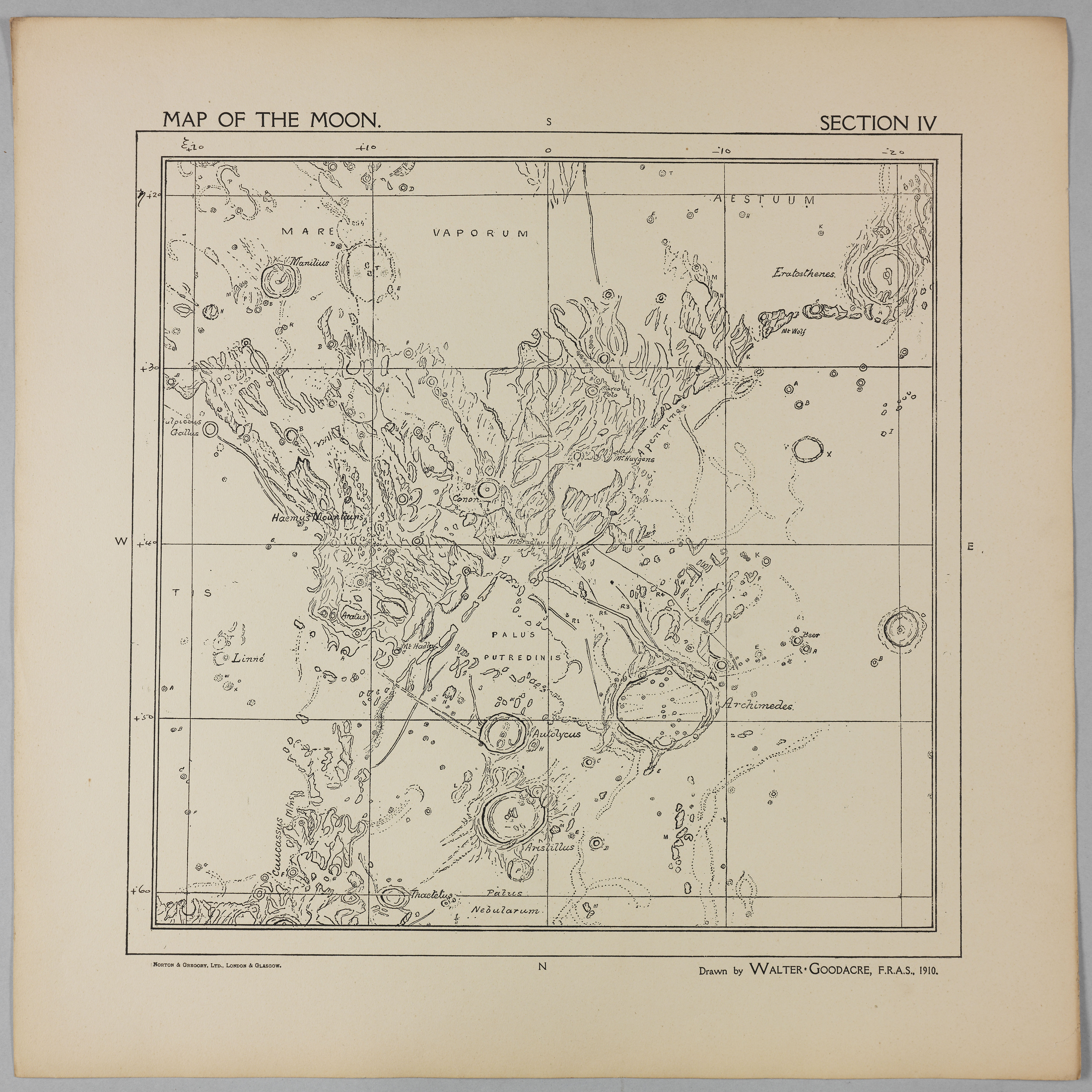 Goodacre’s 1910 Map of the Moon: Section 4