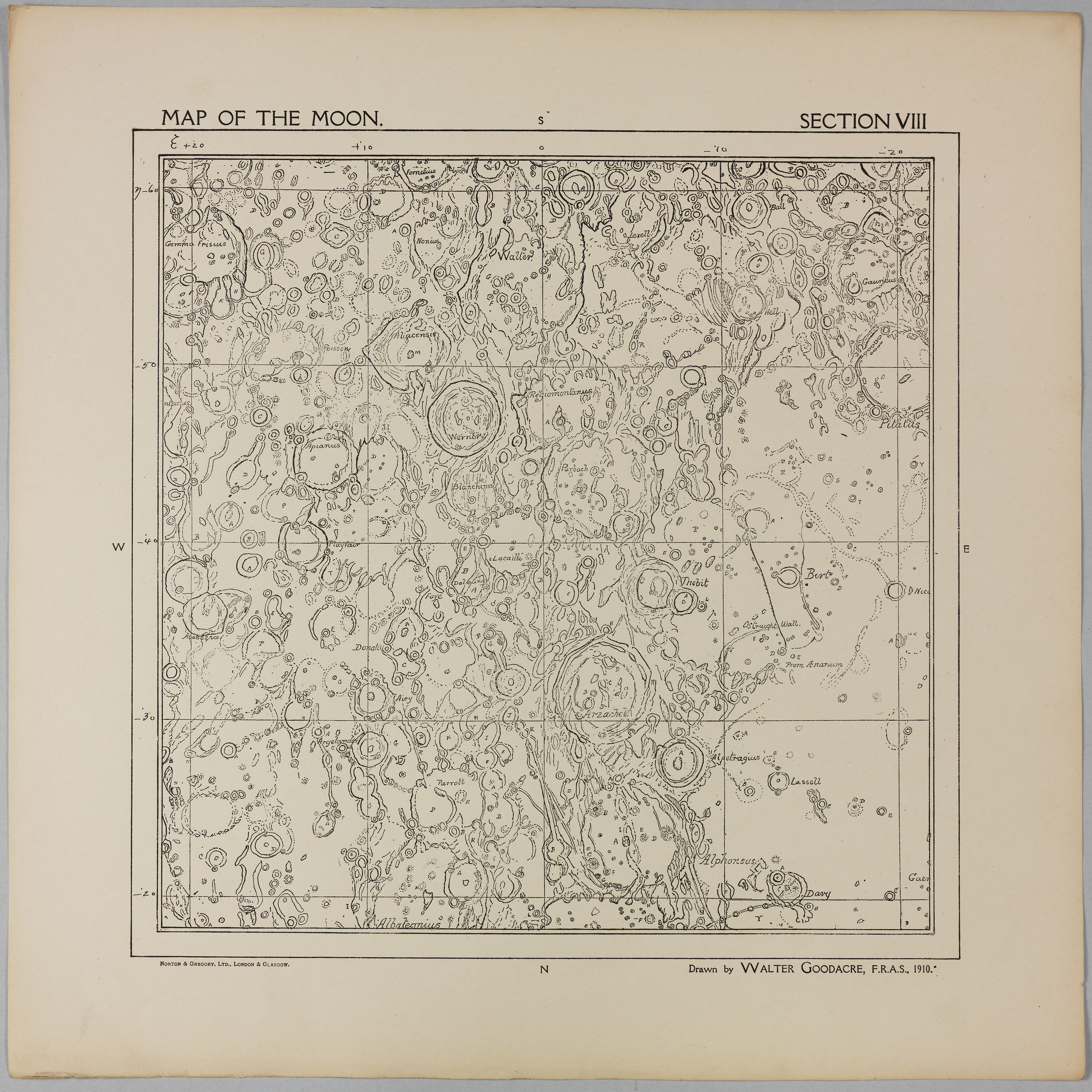 Goodacre’s 1910 Map of the Moon: Section 8