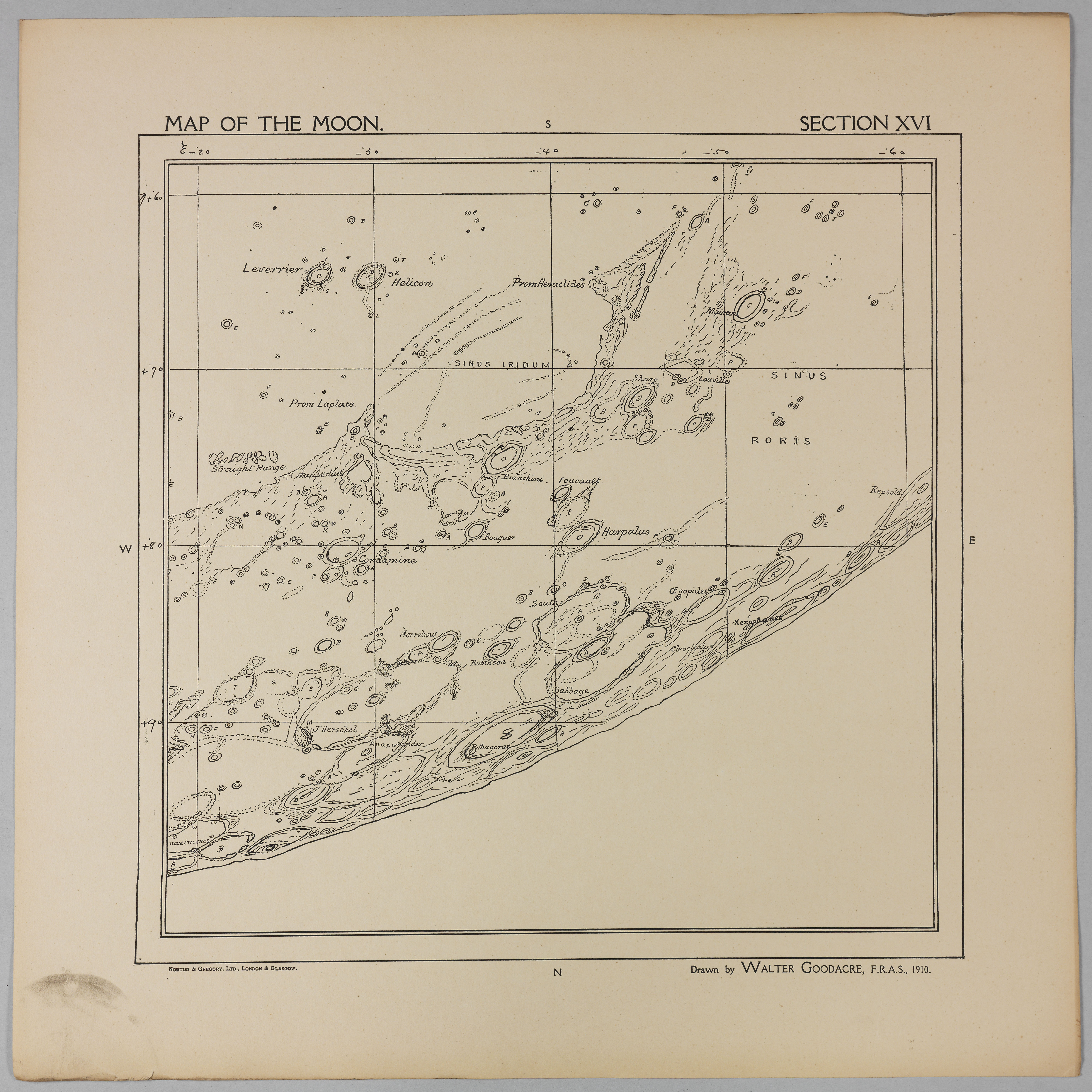 Goodacre’s 1910 Map of the Moon: Section 16
