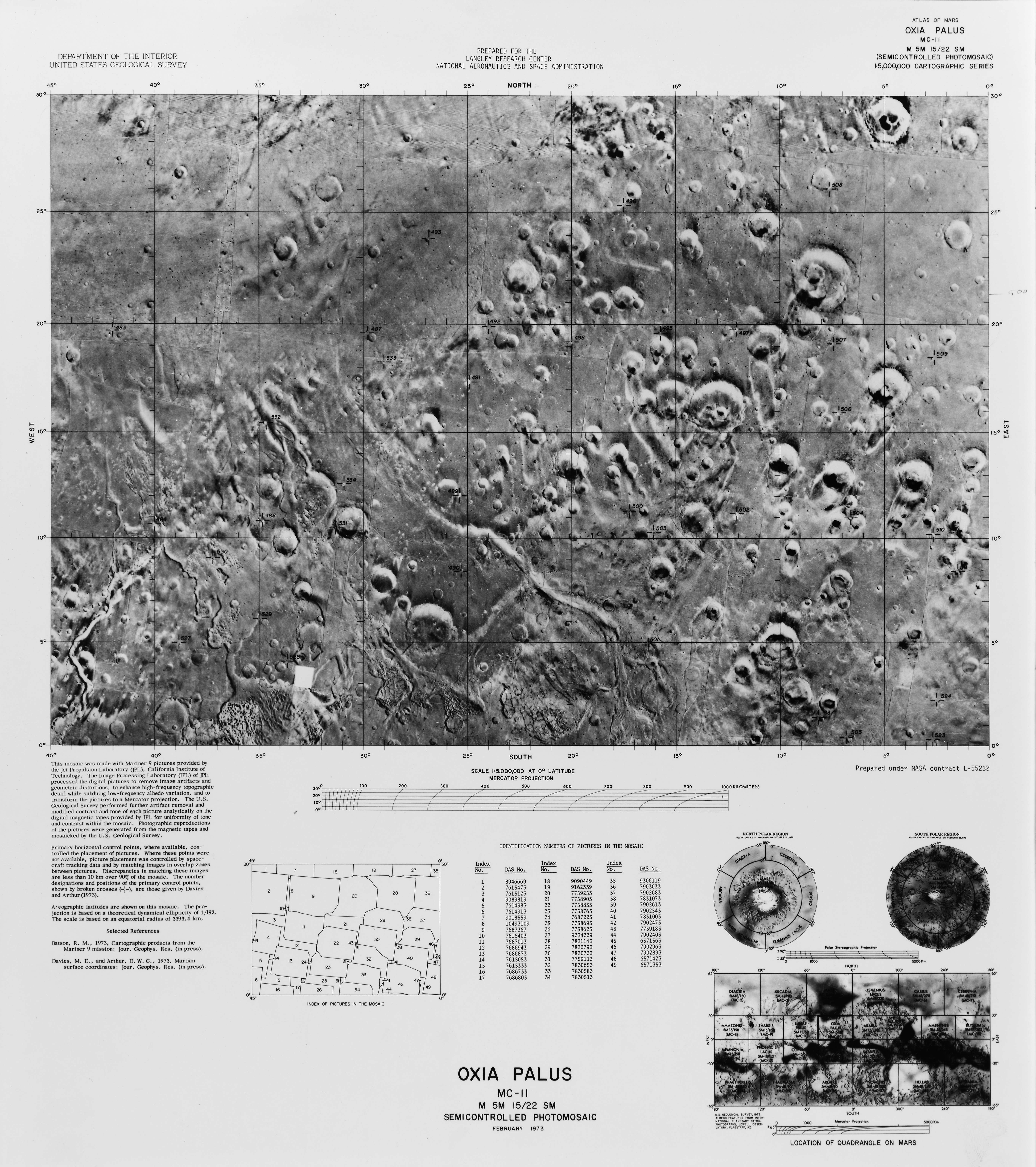 Mars in 1972: Oxia Palus from Mariner 9