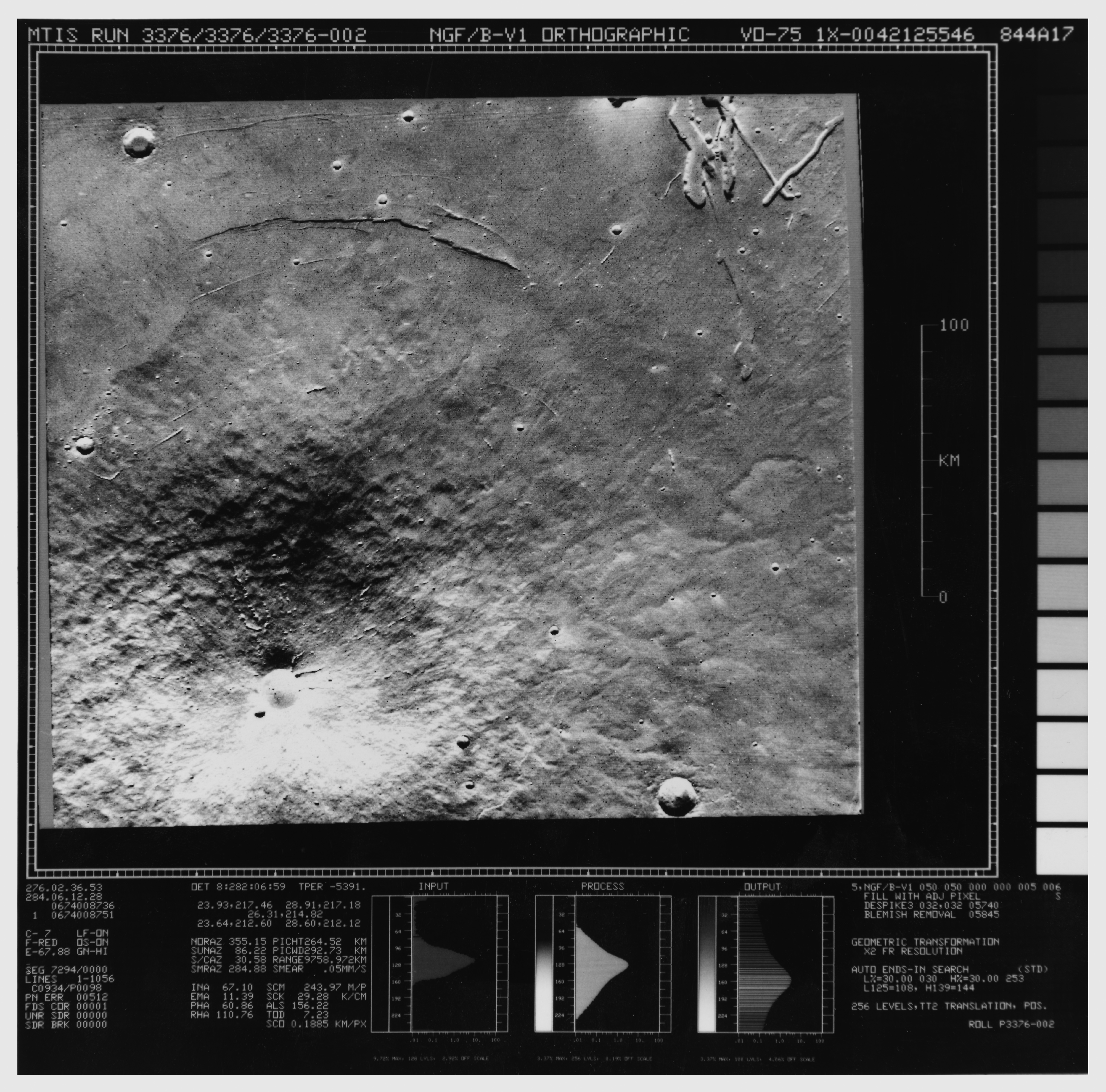 Mars in 1976: Ascraeus Mons from Viking 1 Orbiter