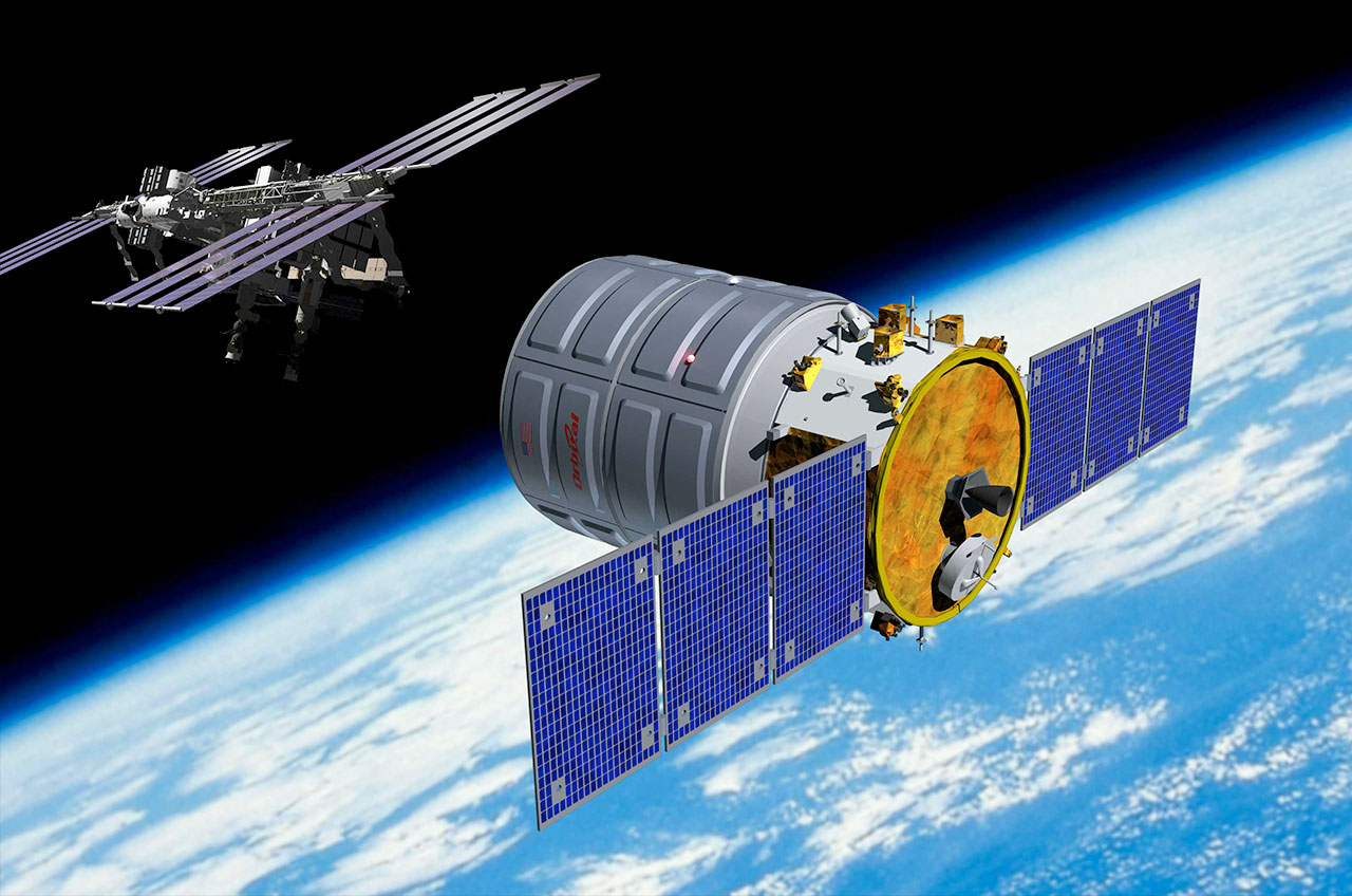 Artist's Rendition of Orbital Sciences' Cygnus Cargo Spacecraft