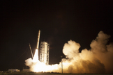 NASA's Lunar Atmosphere and Dust Environment Explorer (LADEE) observatory launches aboard the Minotaur V rocket from the Mid-Atlantic Regional Spaceport (MARS) at NASA's Wallops Flight Facility, Friday, Sept. 6, 2013, in Virginia.