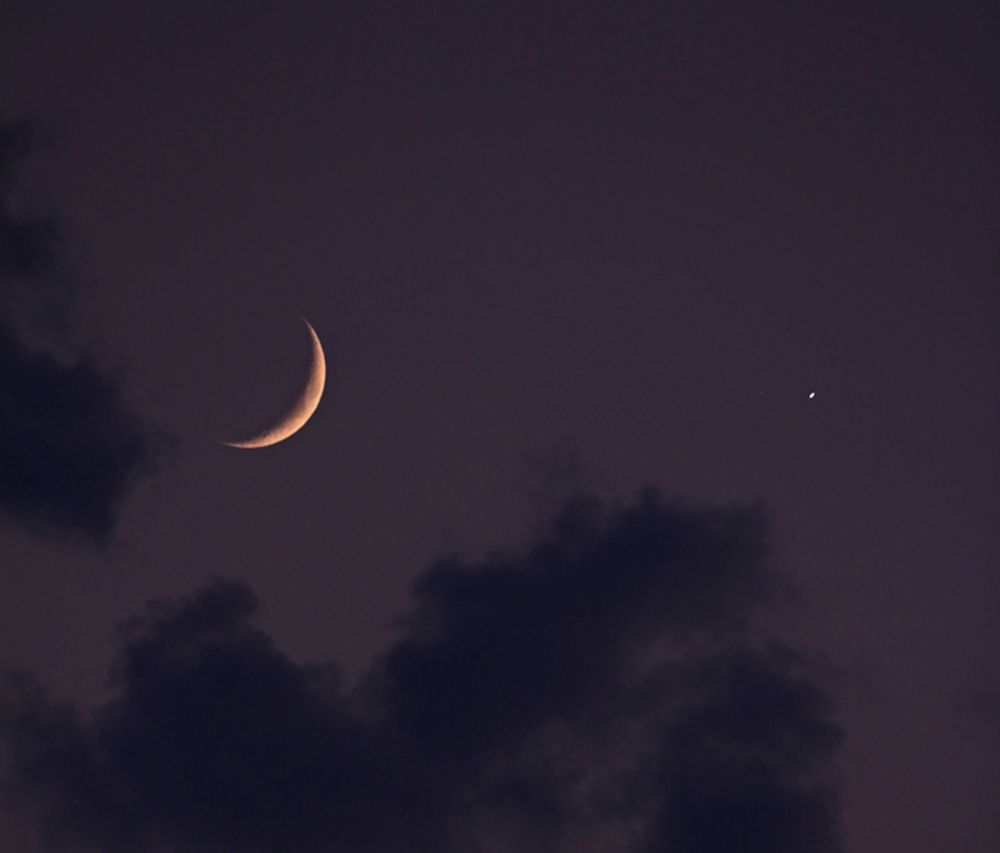 Venus and the Moon by Victor Rogus