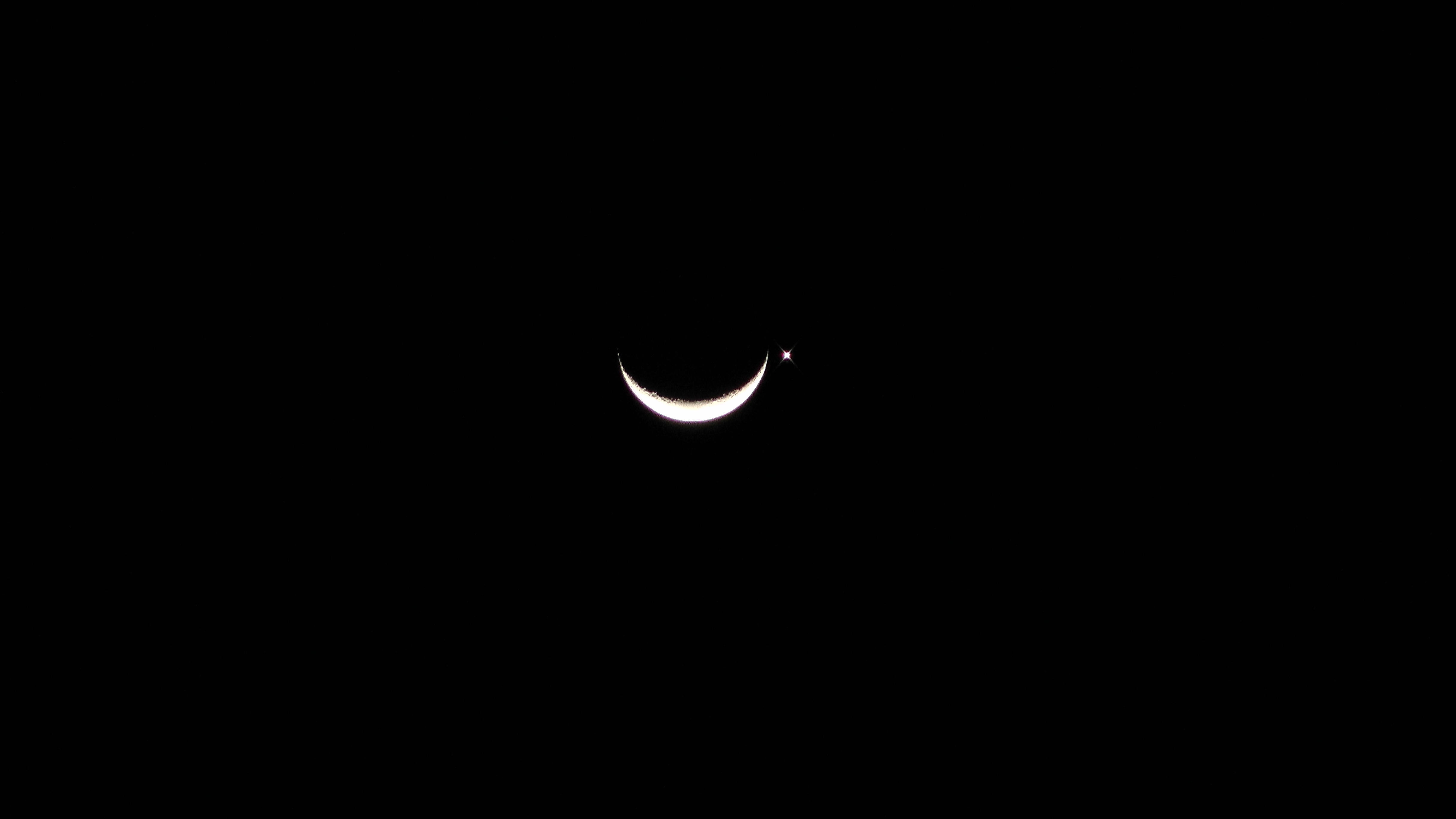 Moon and Venus Dance Over Brazil by Paulo Crozariol