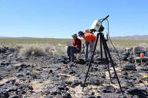TextureCam snapping photos in California's Mojave Desert. Researchers hope the technology will allow rovers to make some of their own science evaluations on Mars rather than having to wait for controllers on Earth to do so.