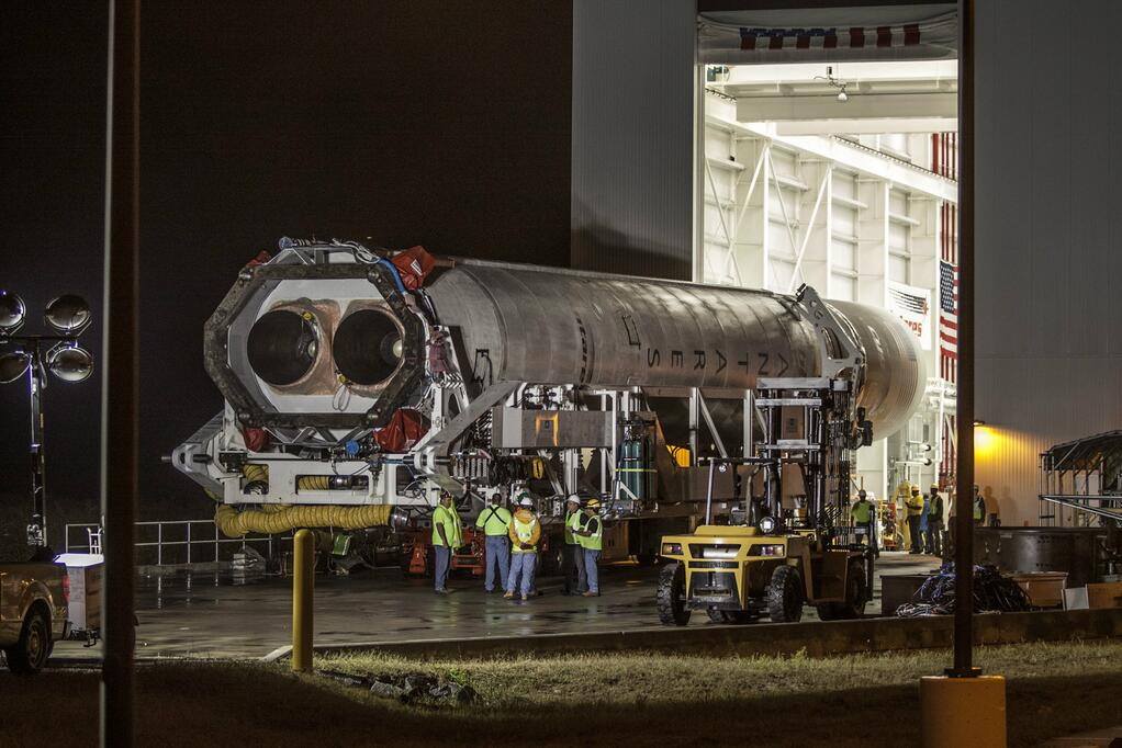 Antares Rocket Rolls Out